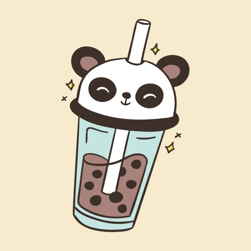 Panda Bubble Tea Pandabär Bubbletea