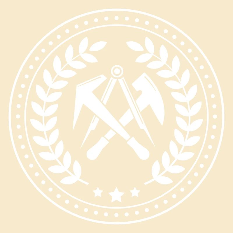 Couvreur d’enseignes de guilde avec couronne de laurier
