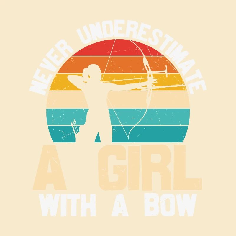 Conception de tir à l’arc amusante pour les filles bowhunter