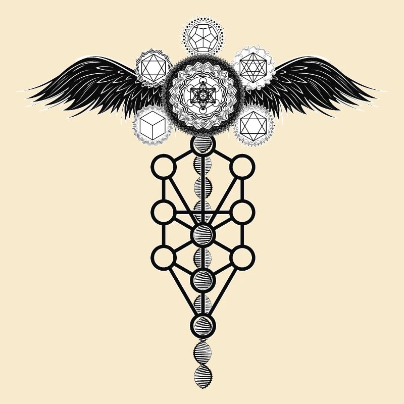 Winged Metatron Dna Platonic Solids