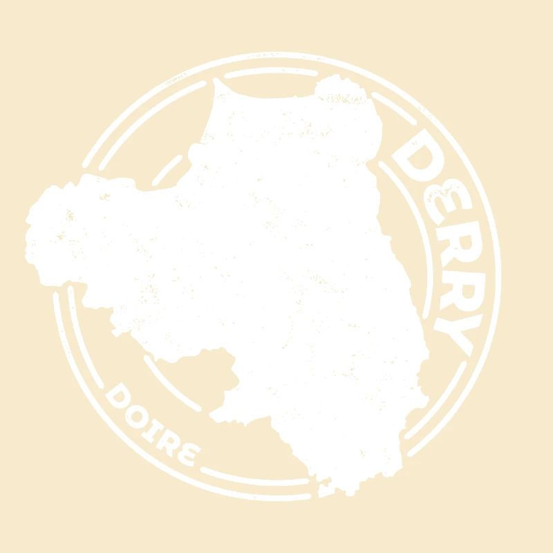 Comté de Derry Irlande | Timbre de contour de carte