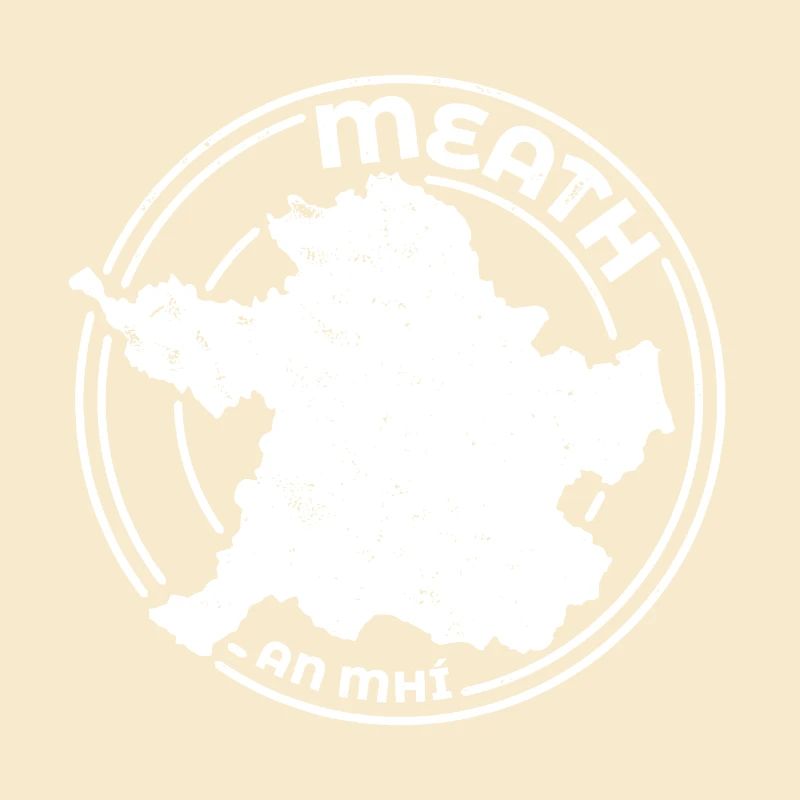 Comté de Meath Irlande | Timbre de contour de carte