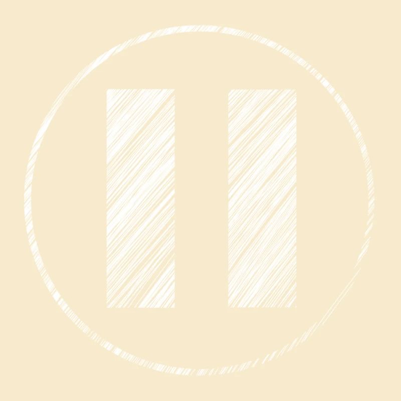 Handgezeichnetes Pause-Symbol im Scribble-Look