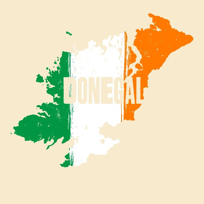 | du comté de Donegal Irlande Contour de la carte du drapeau
