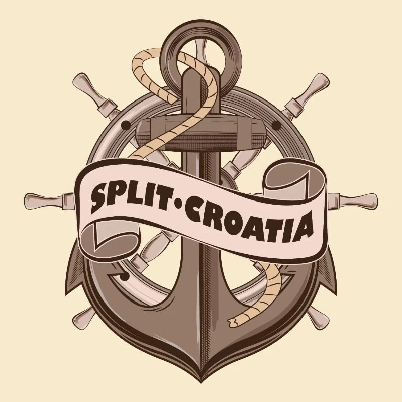 Split Croatie Conception d’ancre d’été nautique