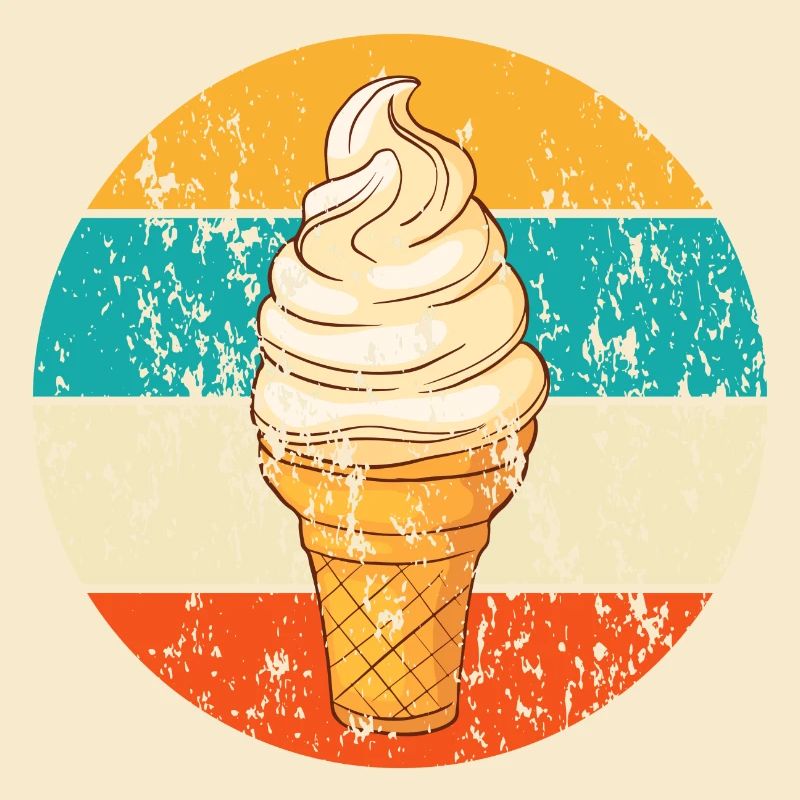 Vintage Retro Eistüte Softeis