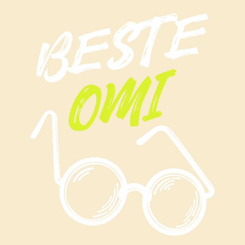 Beste Omi Oma Seniorin Brille Großmutter Statement