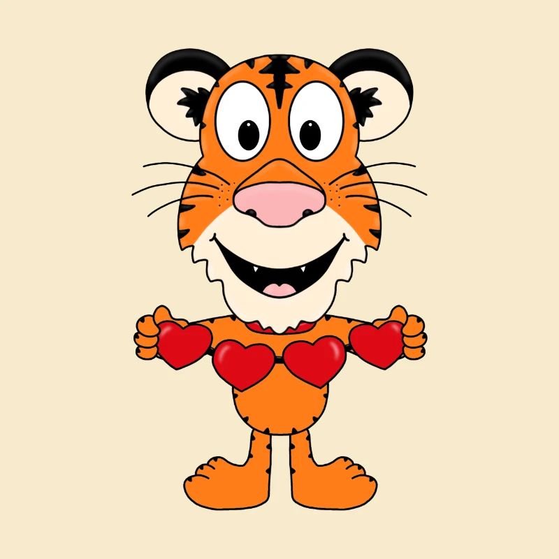 TIGER - LIEBE - TIER - KIND - BABY