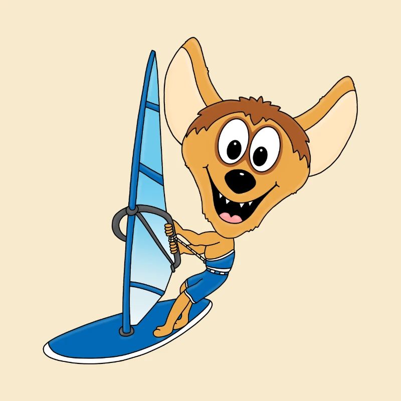WINDSURFER - SURFER - HYÄNE - WASSERSPORT