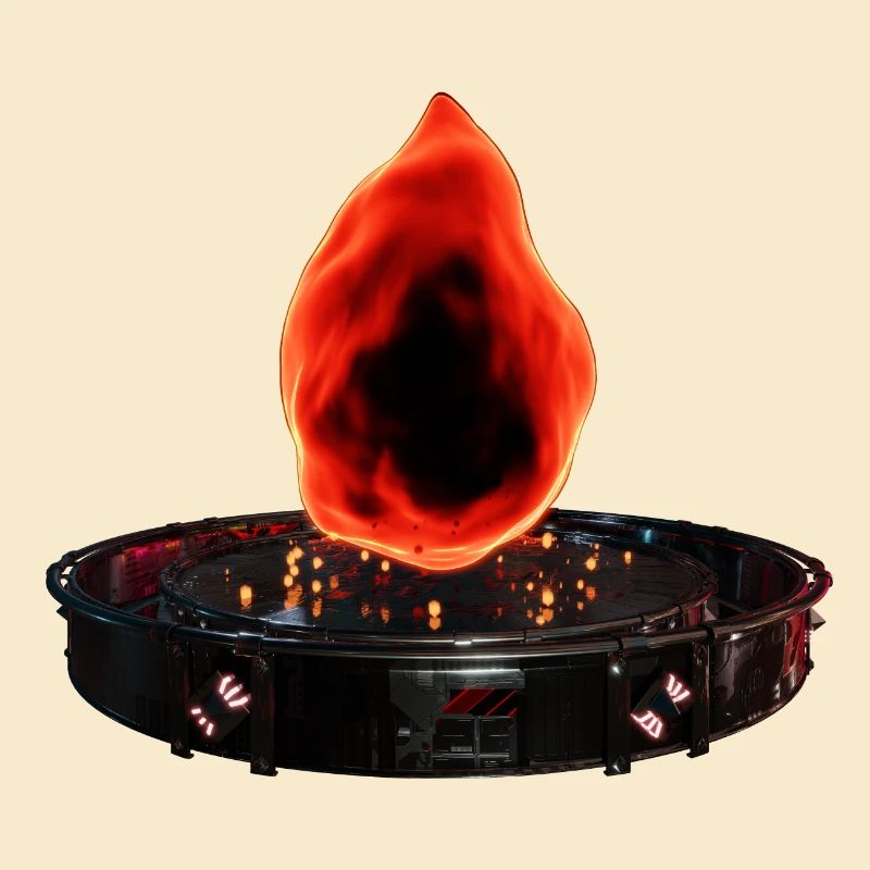 Stylized Fire in Sci-Fi Plataform