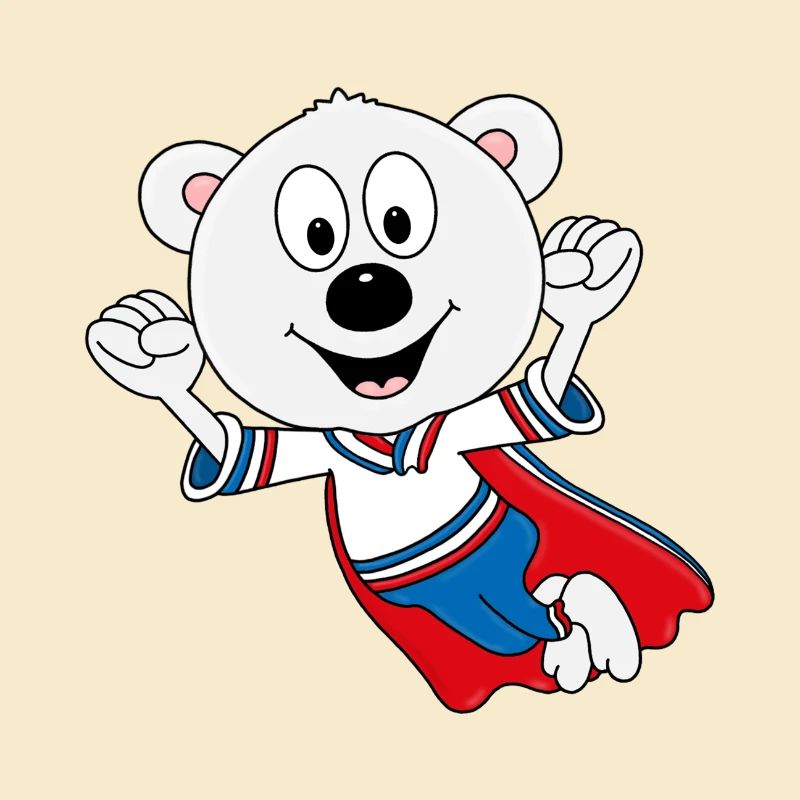 EISBÄR - SUPERHELD - TIER - TIERISCH - KINDER