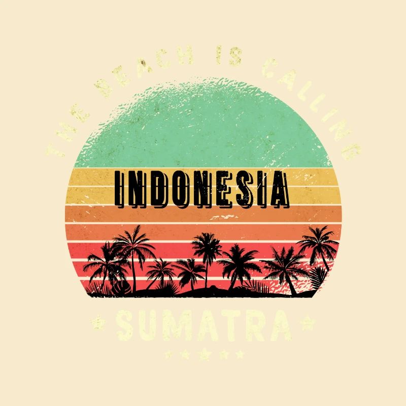 Conception de la plage de Sumatra en Indonésie