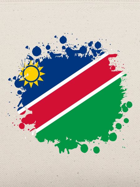Namibia Flaggen Klecks Design