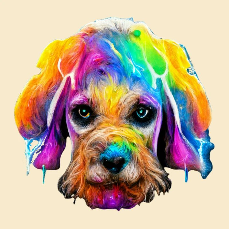 Cockapoo design in color