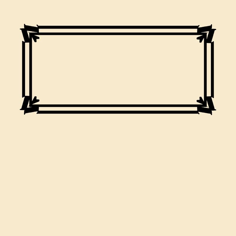 Rectangular frame with ornaments
