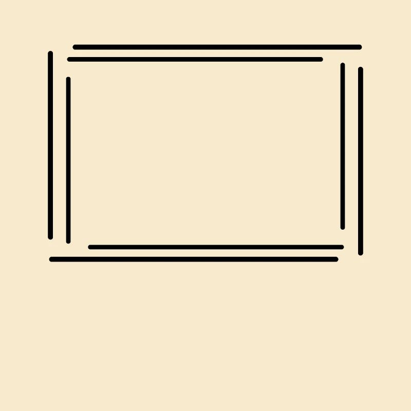 Rectangular frame with black lines