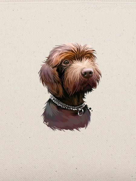 Pudelpointer Hund Aquarell Illustration