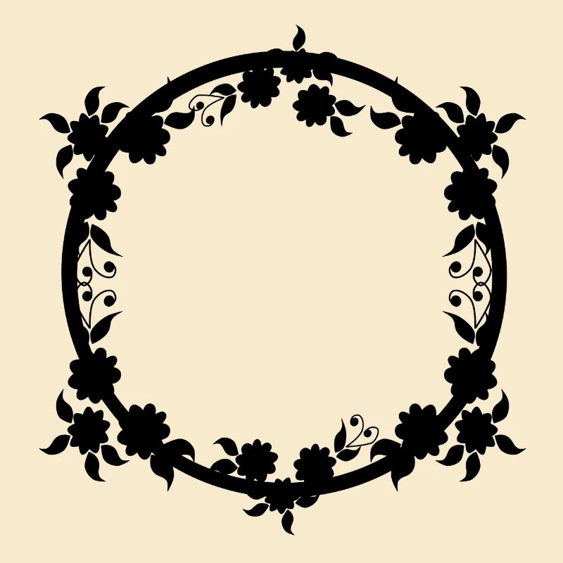 Ornaments Circular frame Basic text