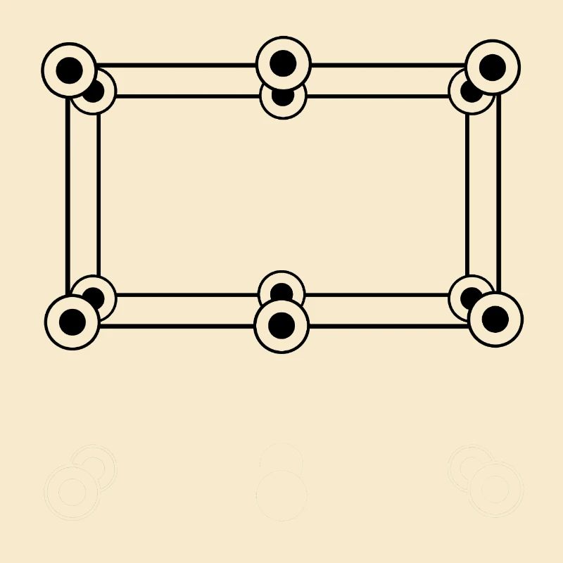 Futuristic frame with circles points