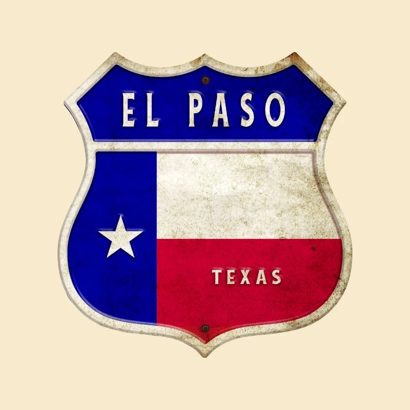 Drapeaux à écusson El Paso Texas