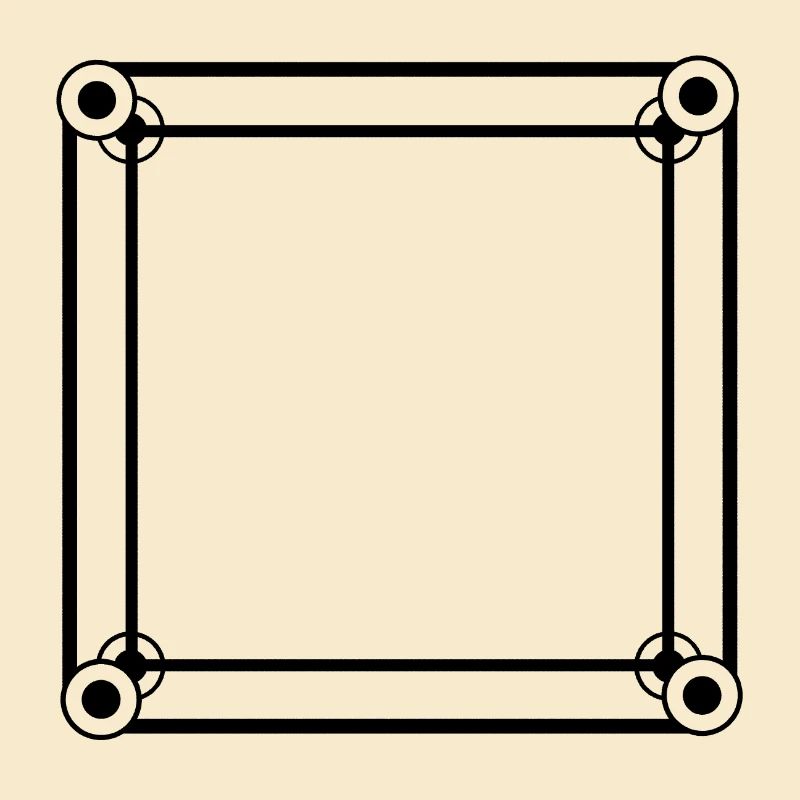 Simple square frame black