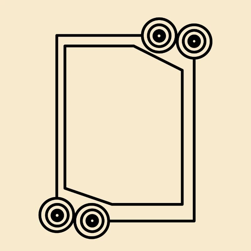Cool long frame in black decoration