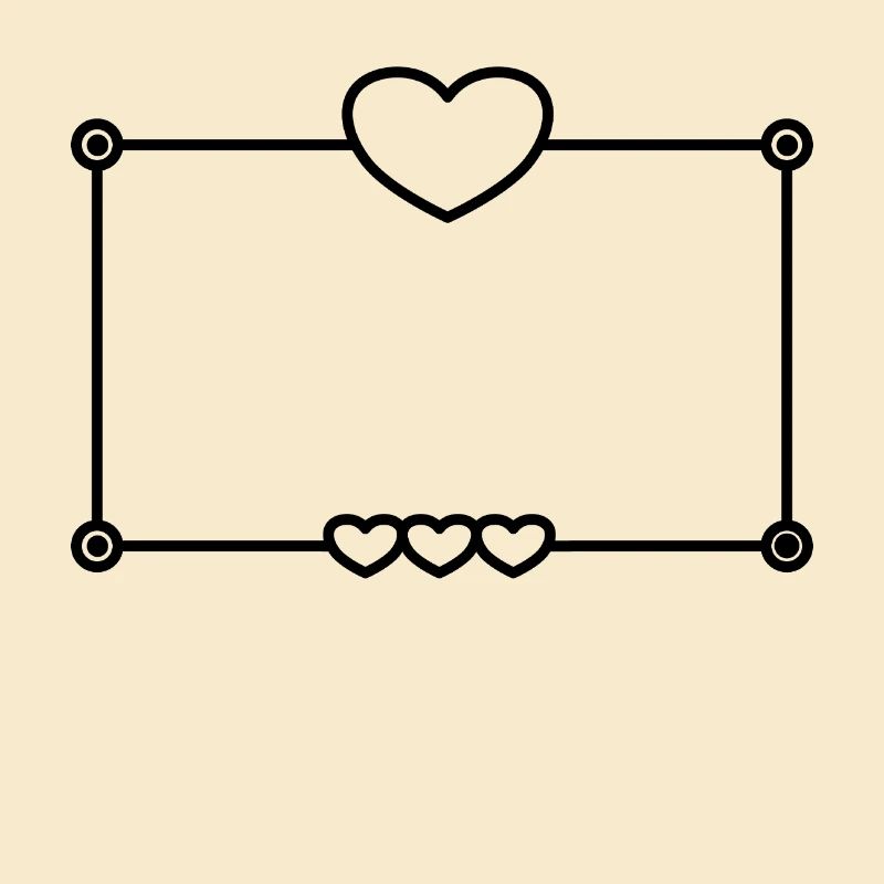 Heart Frame Rectangular Shape Background
