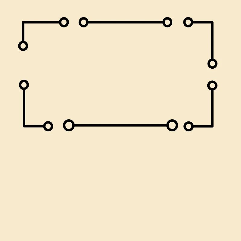 Black Electron Frame Rectangular