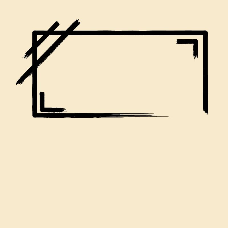 Weathered Rectangular Frame Strokes