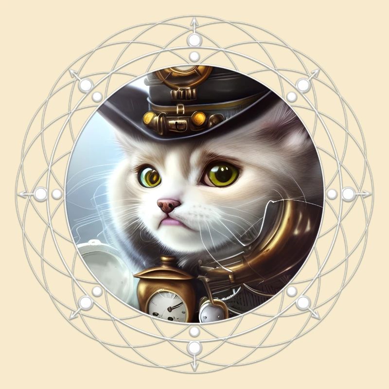 Süßes Steampunk-Kätzchen