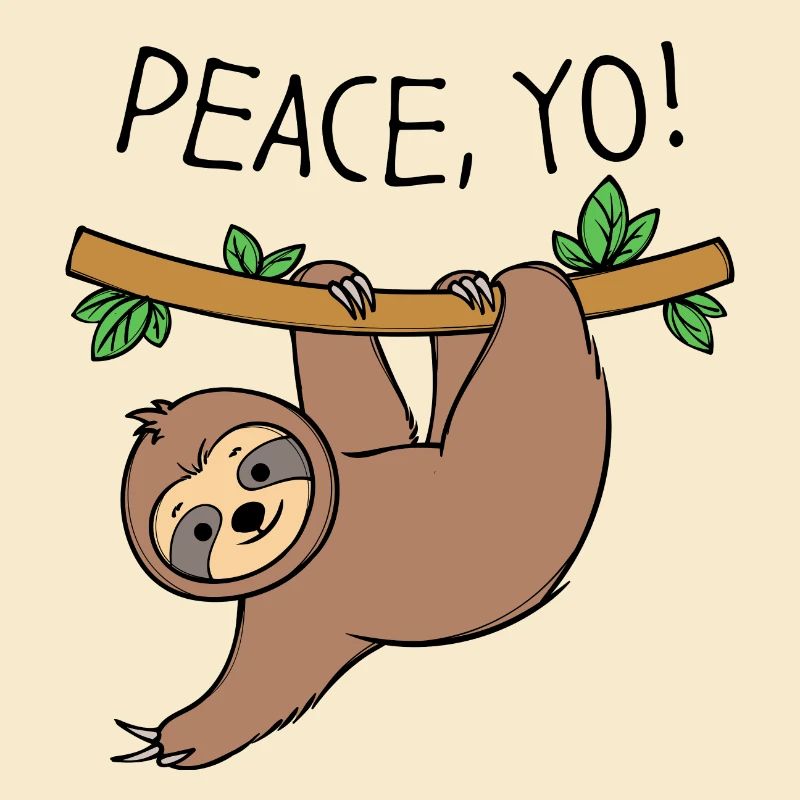 Sloth Cool Statement Hammock Jungle Animal