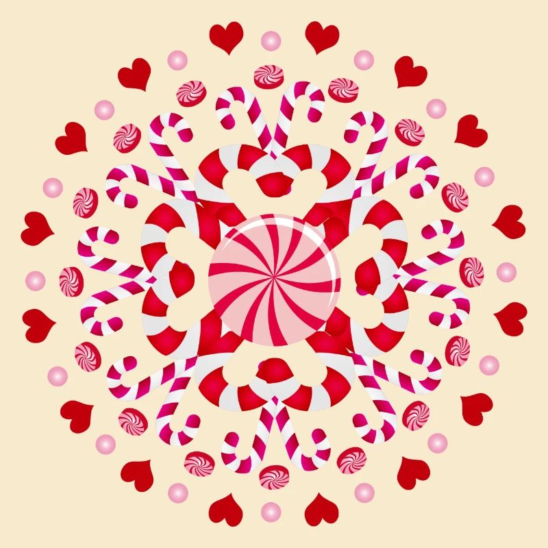 red candy cane ornament for Christmas