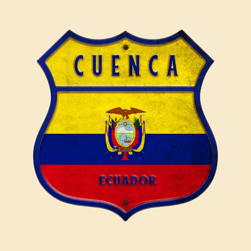 Cuenca Drapeaux de l'Equateur