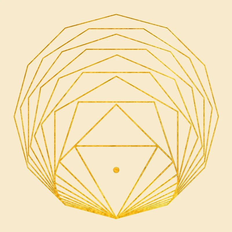 Reagular Polygons Sacred Geometry Gold