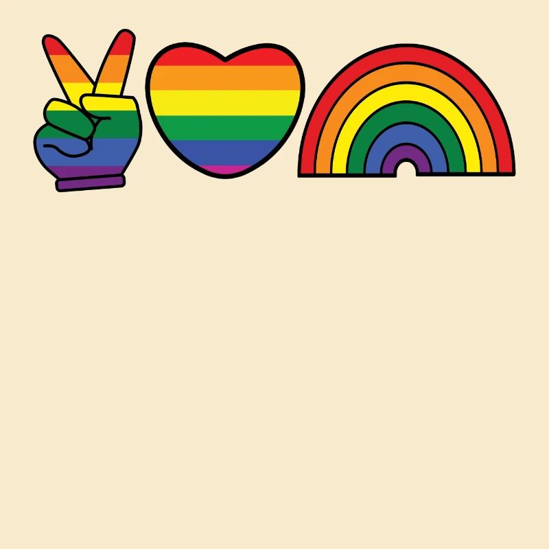 Rainbow Heart Equality Lgbt Homo