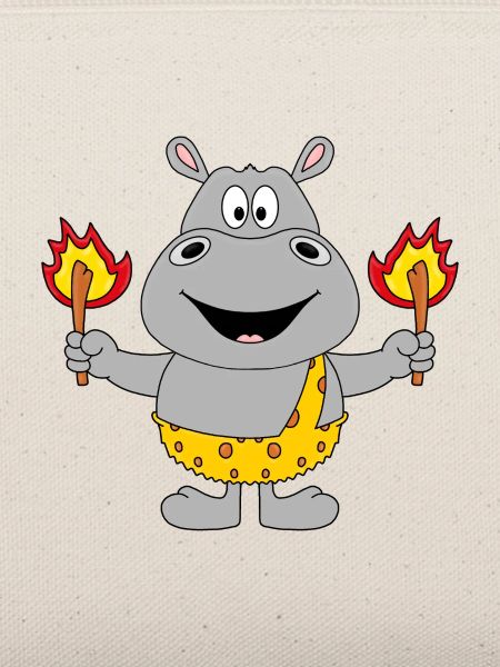 NILPFERD - FEUER - STEINZEIT - TIER - TIERISCH