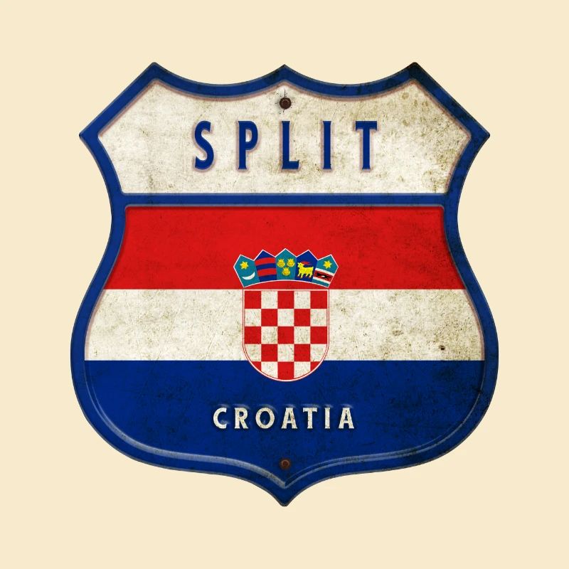 Split Kroatien Flaggen Wappen Design
