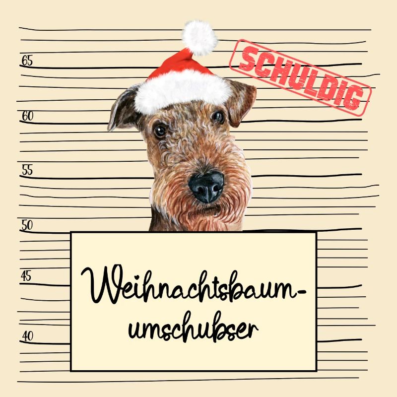 Weihnachtsbaum Umschubser Airedale Terrier