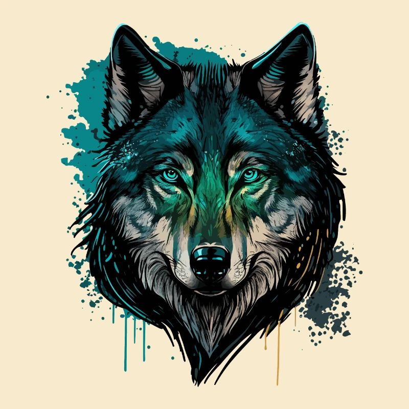 A Wolf Head Artwork for every Forest Fans