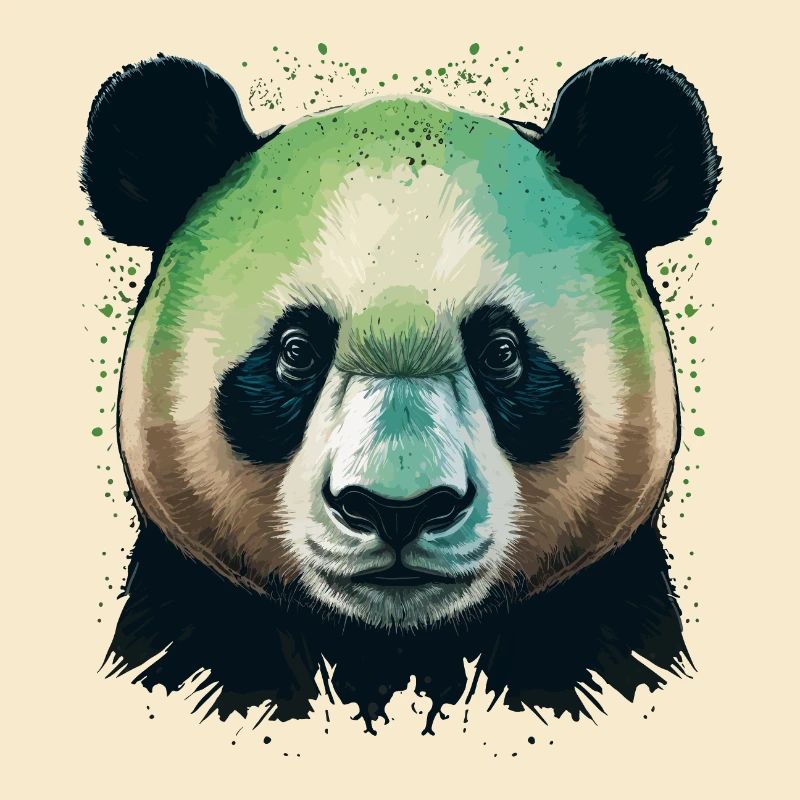 Buntes Panda-Gesicht