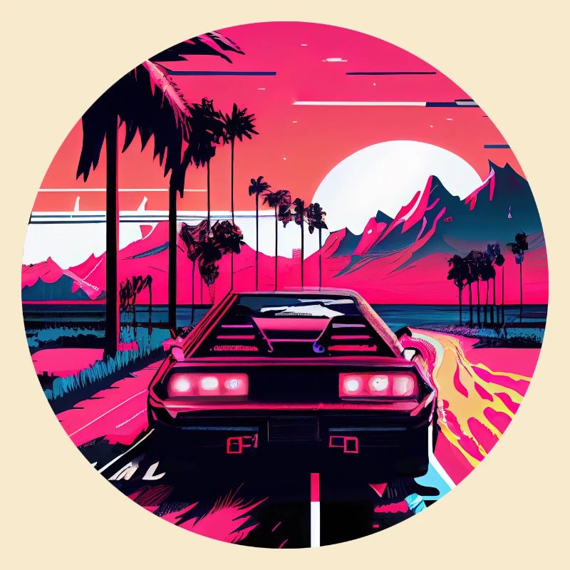 Retrowave Synthwave 80s Design