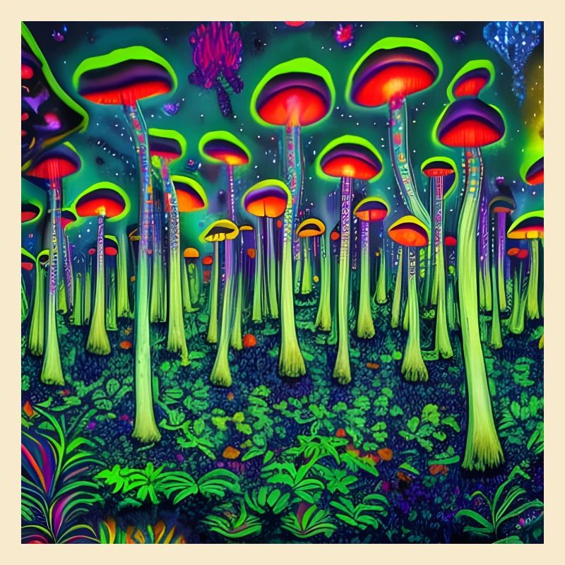 Magischer psychedelischer Wald