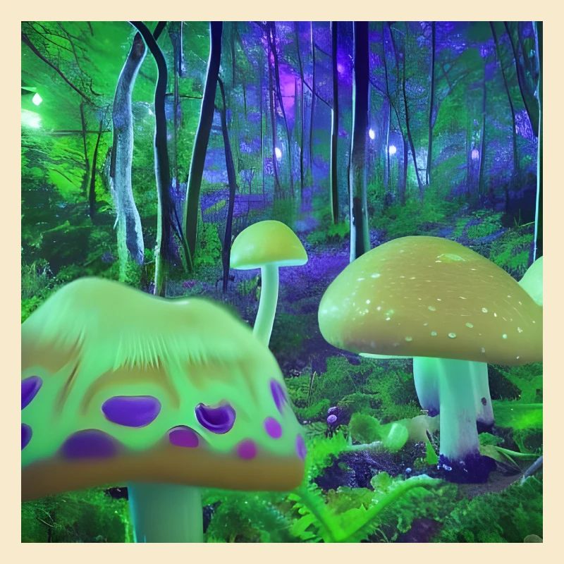 Magischer psychedelischer Wald