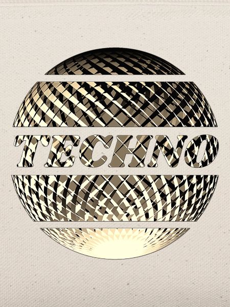 Techno Diskokugel gold