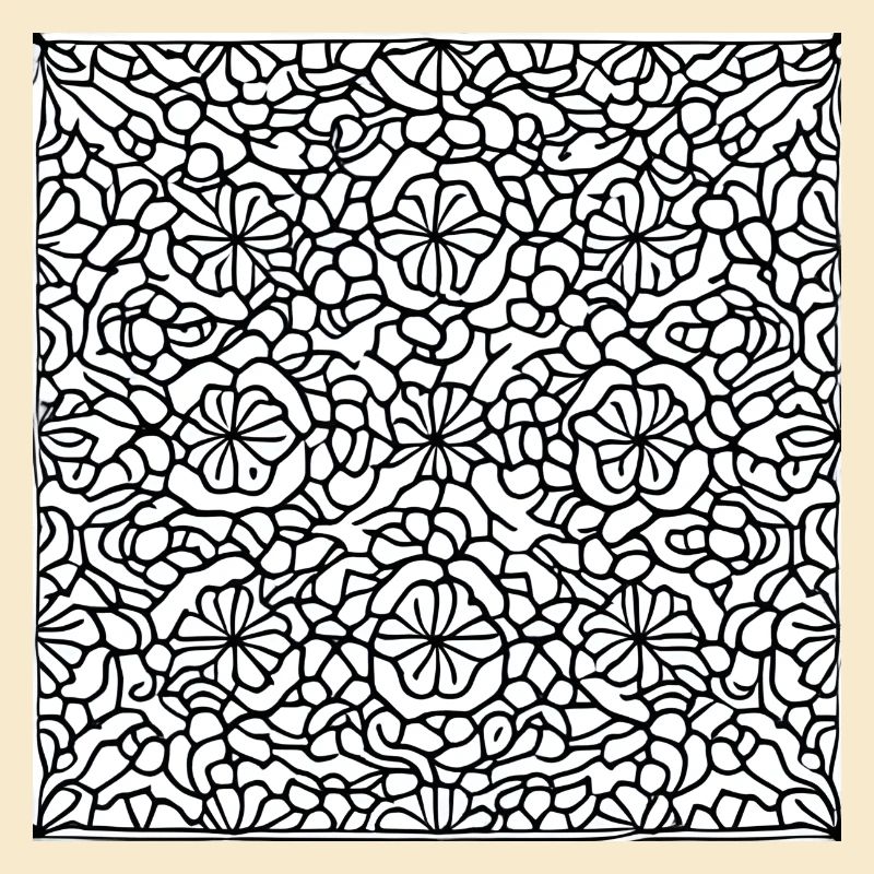 Floral black and white pattern