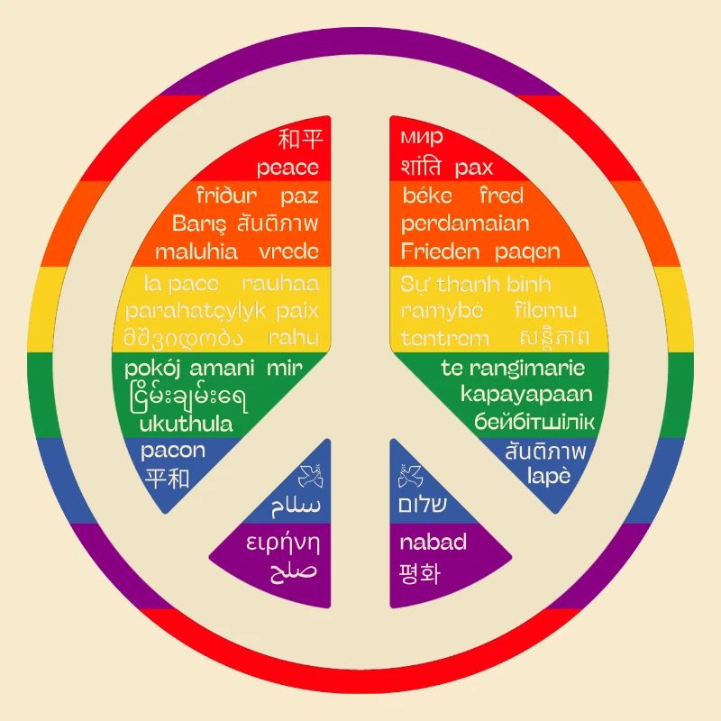Regenbogenzeichen des Friedens.