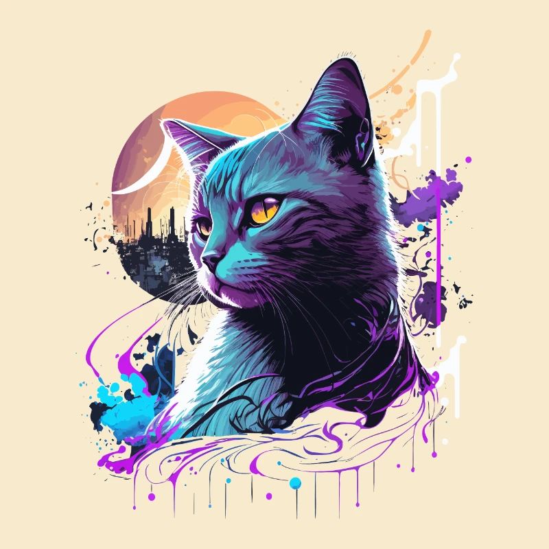 Chat violet