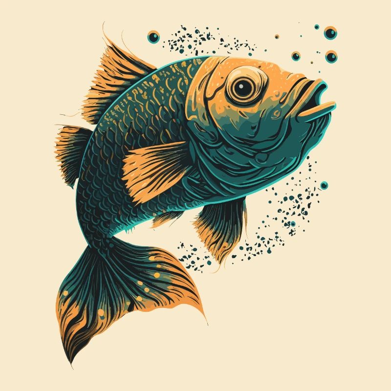 Fischfächer Illustration