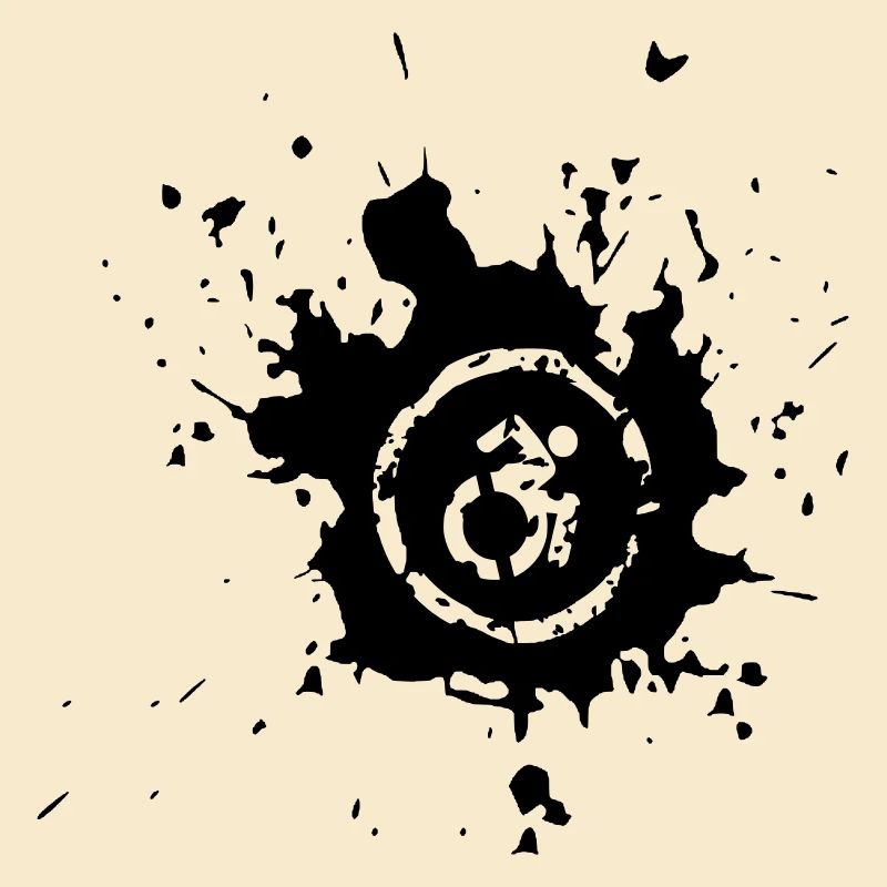 Rollstuhl-Symbol mit Farbspritzer #