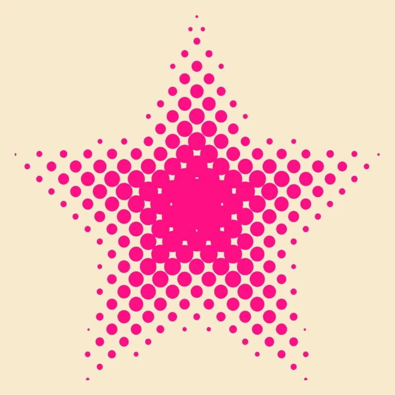 Neon Pink Sternenstern Halftone